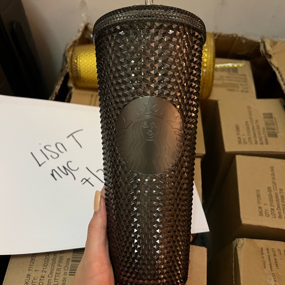 Starbucks Taiwan Grey Bling Studded Cup